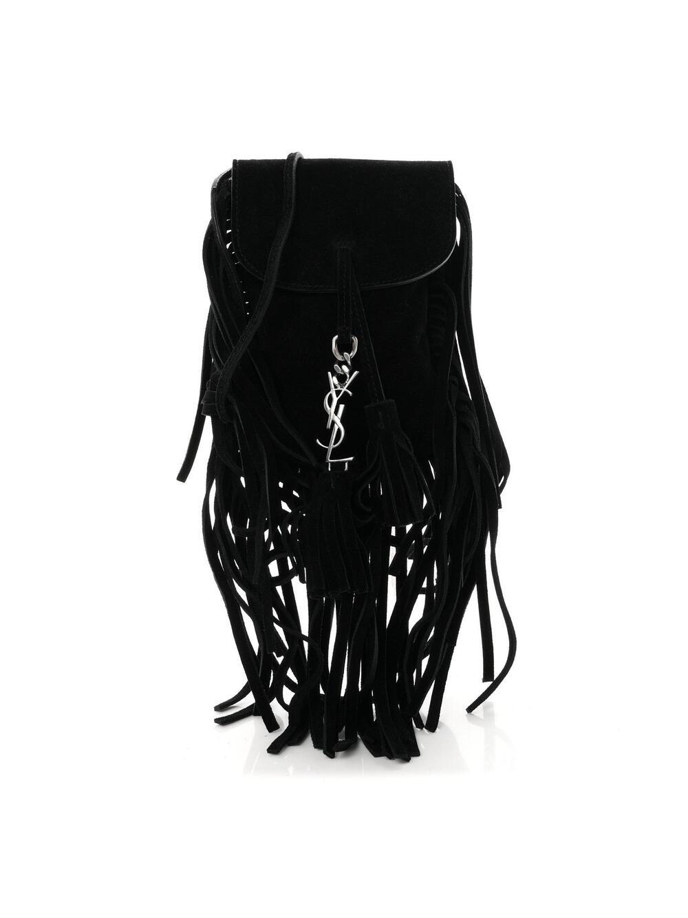 Saint Laurent Suede Fringe Toy Anita #334358S57B